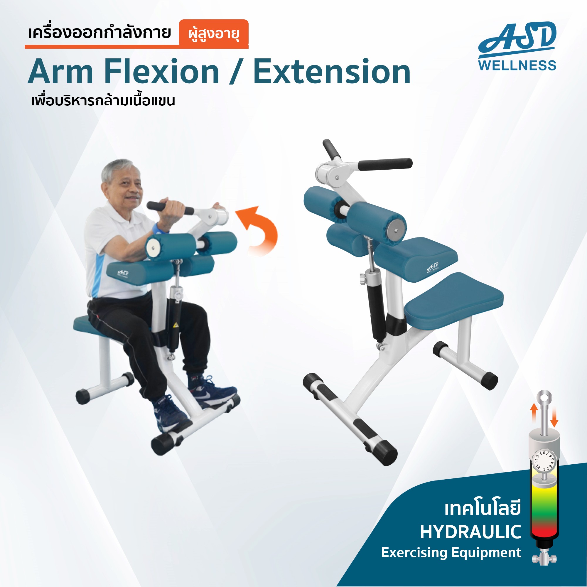 เครื่องออกกำลังกาย สำหรับผู้สูงอายุ เพื่อบริหารกล้ามเนื้อแขน Arm Flexion Extension อุปกรณ์ออกกำลังกาย สำหรับผู้สูงอายุ เพื่อบริหารกล้ามเนื้อแขน เครื่องออกกำลังกายASD อุปกรณ์ออกกำลังการASD เครื่องออกกำลังกายasd อุปกรณ์ออกกำลังกายasd เครื่องออกกำลังกายผู้สูงวัย อุปกรณ์ออกกำลังกายผู้สูงวัย เครื่องออกกำลังกายผู้สูงอายุ อุปกรณ์ออกกำลังกายผู้สูงอายุ ระบบแรงต้าน ไอโซคิเนติก ไฮโดรลิค ไฮโดรลิก Hydraulic Isokinetic