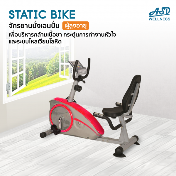 Static Bike จักรยานนั่งเอนปั่นออกกำลังกาย แบบคาร์ดิโอ (Cardio) มีความปลอดภัยสูง