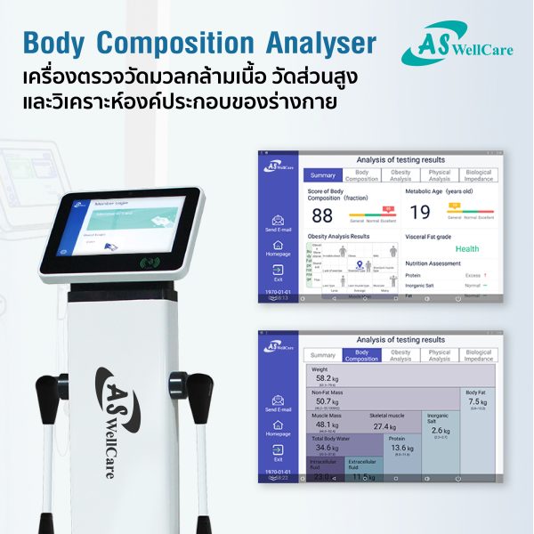 เครื่องตรวจวัดวิเคราะห์ส่วนประกอบของร่างกาย Body Composition Analyzer IN-F500 เครื่องตรวจวัดมวลกล้ามเนื้อ และวิเคราะห์องค์ประกอบของร่างกาย