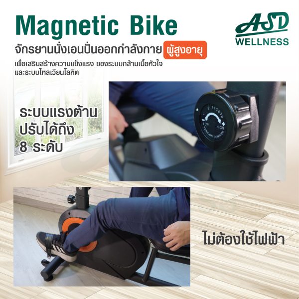 จักรยานนั่งเอนปั่นออกกำลังกาย Magnetic Bike