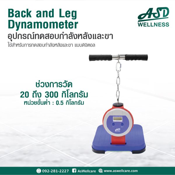 อุปกรณ์ทดสอบกำลังหลังและขา (Back and Leg Dynamometer) (เครื่องวัดกำลังหลังและขาแบบดิจิตอล TKK 5402)  